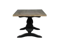 Meuble House Grande table de repas 8/10 places style chic noire et bois