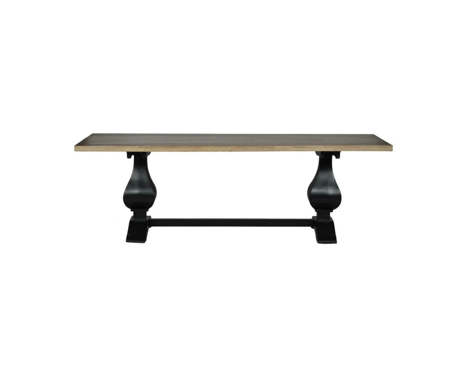 Meuble House Grande table de repas 8/10 places style chic noire et bois "Legacy" Best