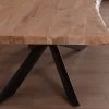 Meuble House Grande table à manger plateau 280 cm acacia massif et pieds métal "3D" Discount