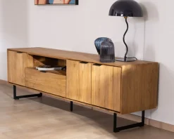 Meuble House Grand meuble TV 200 cm en teck recyclé 