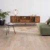 Meuble House Grand meuble TV 200cm style ethnique avec motif résine "Membatu" acacia massif et piètement métal Hot
