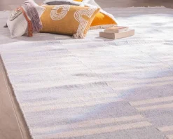 Meuble House Grand tapis bicolore frangé 200 x 300 cm 