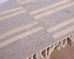 Meuble House Grand tapis bicolore frangé 200 x 300 cm 