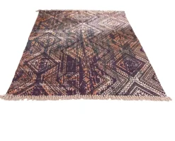 Meuble House Grand tapis en coton imprimé esprit aztèque 180x270cm