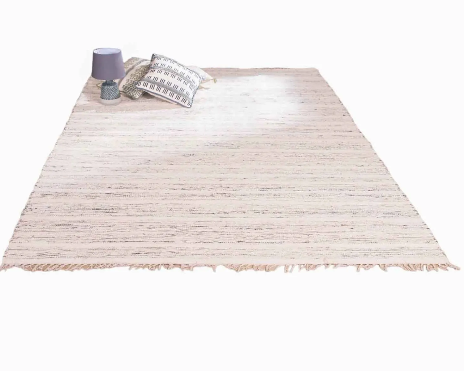 Meuble House Grand tapis tissé main coton et jute "Solira" format 300x200cm Hot