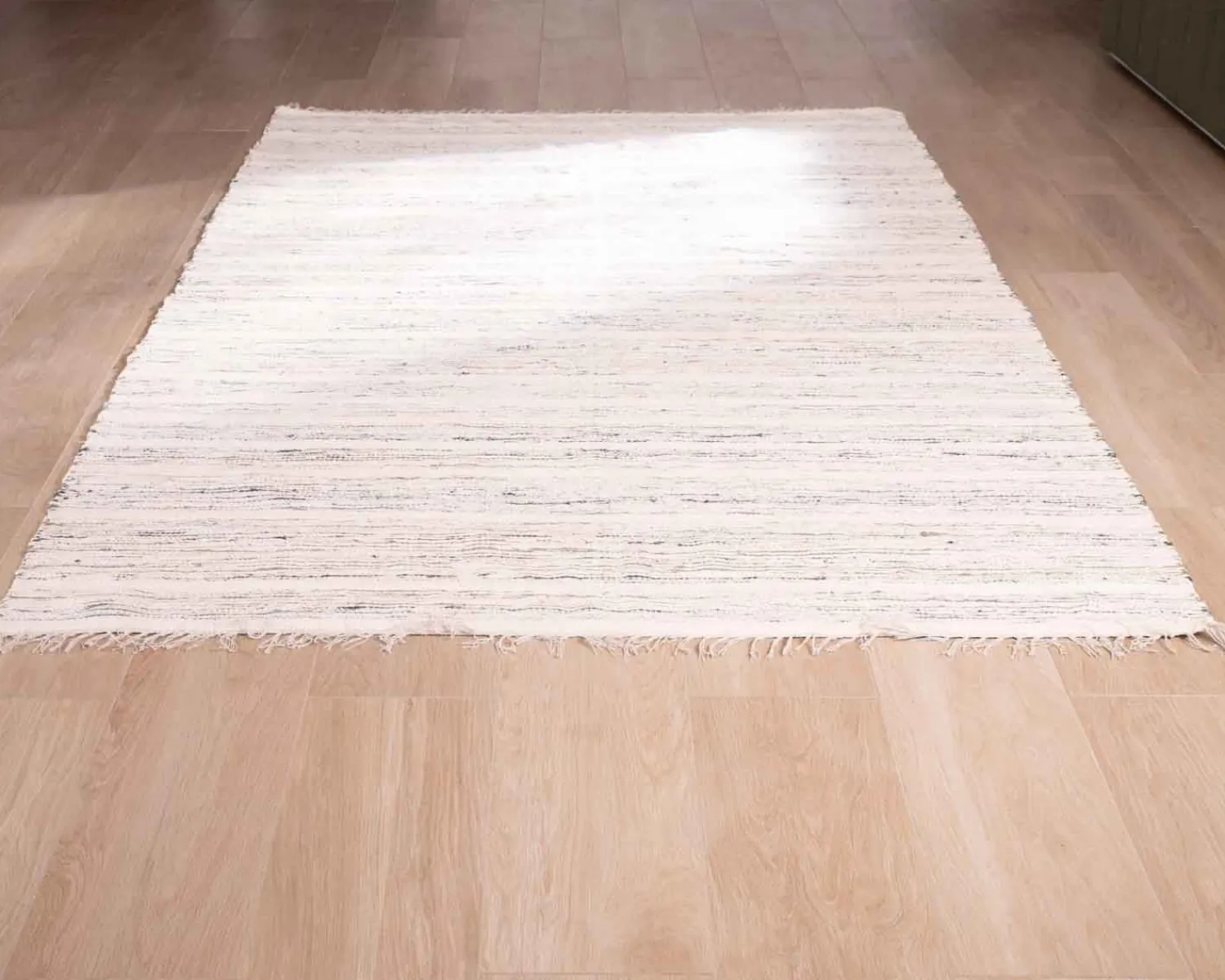 Meuble House Grand tapis tissé main coton et jute "Solira" format 300x200cm Hot
