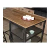 Meuble House Ilot de cuisine en bois et métal noir 150 cm "Black Cook" Clearance