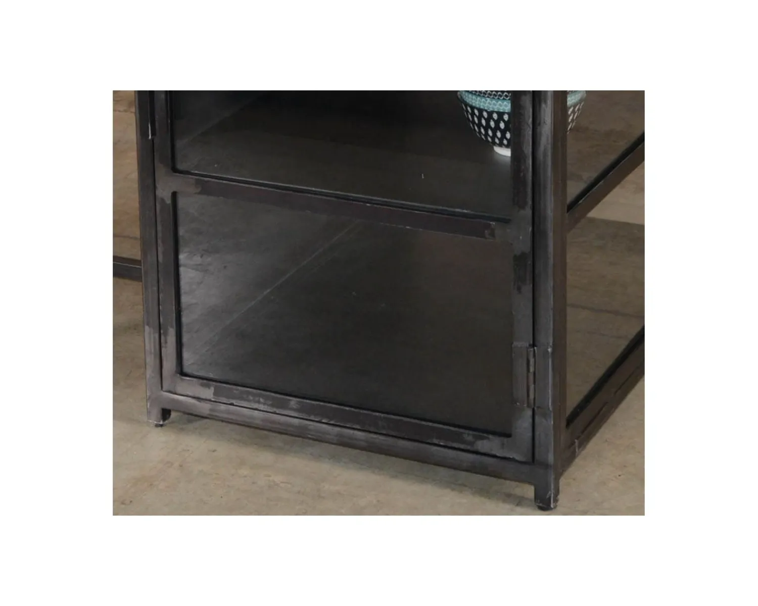 Meuble House Ilot de cuisine en bois et métal noir 150 cm "Black Cook" Clearance