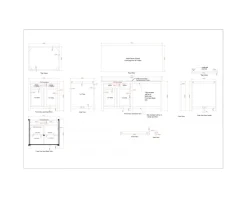 Meuble House Îlot central en manguier et granit avec coin repas
