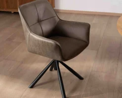 Meuble House Lot de 2 chaises avec accoudoirs sur pied rotatif