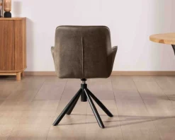 Meuble House Lot de 2 chaises avec accoudoirs sur pied rotatif