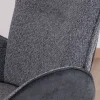 Meuble House Lot de 2 chaises avec accoudoirs en tissu bi-matière anthracite "Eddy" avec pied métal pivotant Online