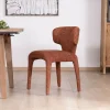 Meuble House Lot de 2 chaises contemporaines avec habillage intégral en tissu terracotta “Milano” New