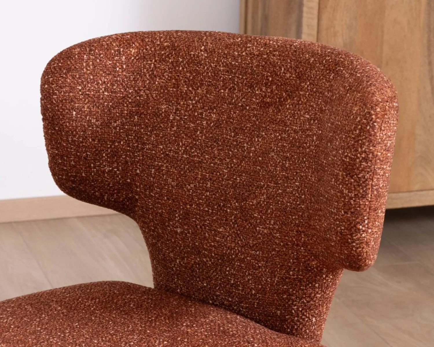 Meuble House Lot de 2 chaises contemporaines avec habillage intégral en tissu terracotta “Milano” New