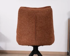 Meuble House Lot de 2 chaises contemporaines en tissu terracotta