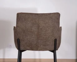 Meuble House Lot de 2 chaises de bar bi-matière cognac et marron "Lokka" esprit rétro