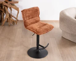 Meuble House Lot de 2 chaises de bar matelassées réglables en hauteur