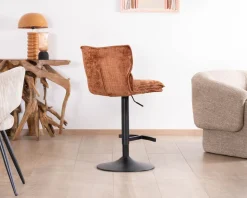 Meuble House Lot de 2 chaises de bar matelassées réglables en hauteur