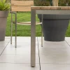 Meuble House Lot de 4 chaises de jardin empilables en teck et acier inoxydable "Melta" Sale