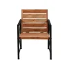 Meuble House Lot de 2 chaises de jardin en bois et métal "Gardénia" Discount