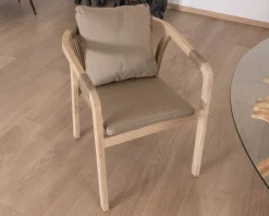 Meuble House Lot de 2 chaises de repas confort et design en teck recyclé 