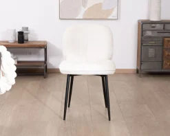 Meuble House Lot de 2 chaises de repas confort style scandinave 