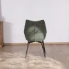 Meuble House Lot de 2 chaises de repas design et enveloppantes "Niko" tissu vert kaki Outlet