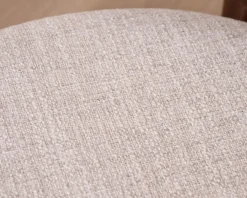 Meuble House Lot de 2 chaises de repas empilables esprit rétro en tissu tramé blanc 