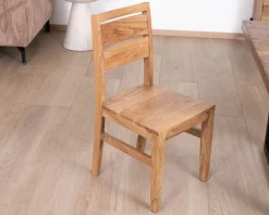Meuble House Lot de 2 chaises de repas en acacia massif "Conoa" Outlet