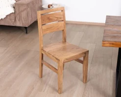 Meuble House Lot de 2 chaises de repas en acacia massif
