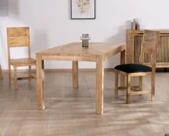 Meuble House Lot de 2 chaises de repas en manguier brut "Manoha" Outlet