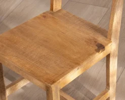 Meuble House Lot de 2 chaises de repas en manguier brut