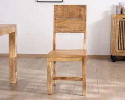 Meuble House Lot de 2 chaises de repas en manguier brut