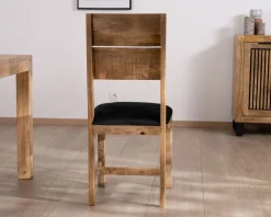 Meuble House Lot de 2 chaises de repas en manguier brut 