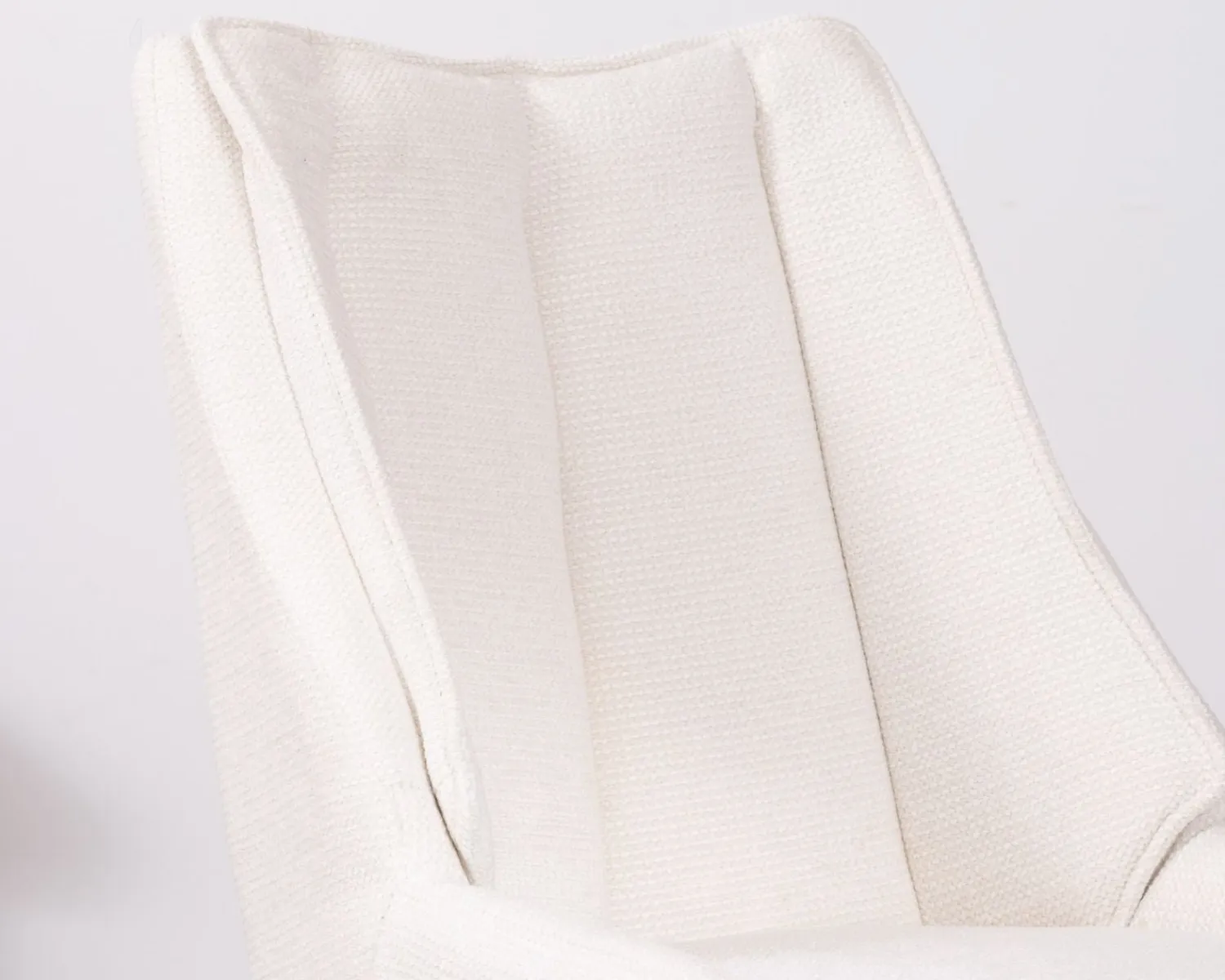 Meuble House Lot de 2 chaises de repas en tissu blanc et pied pivotant en métal "Webber" Online