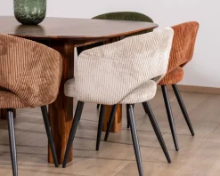Meuble House Lot de 2 chaises de repas en velours rouille et pieds métal "Sonate" Online
