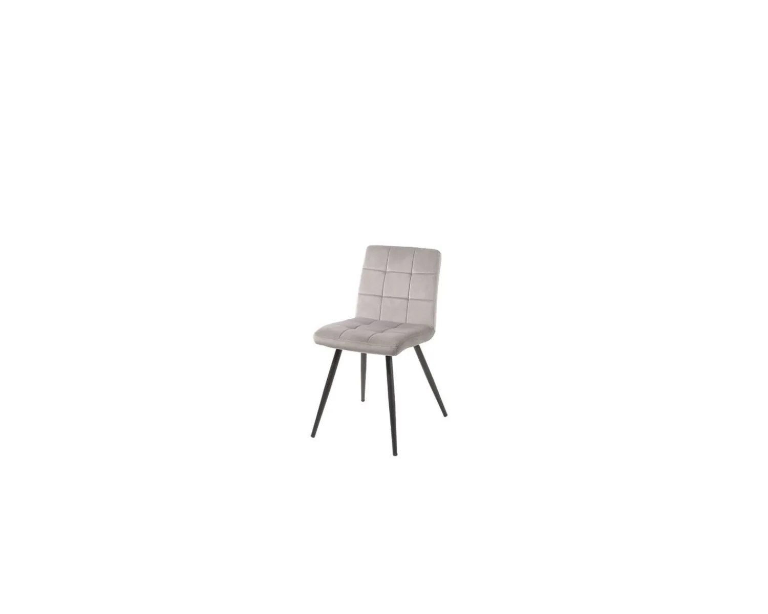Meuble House Lot de 4 chaises de repas grises et noires "Sando" tissu et métal Online