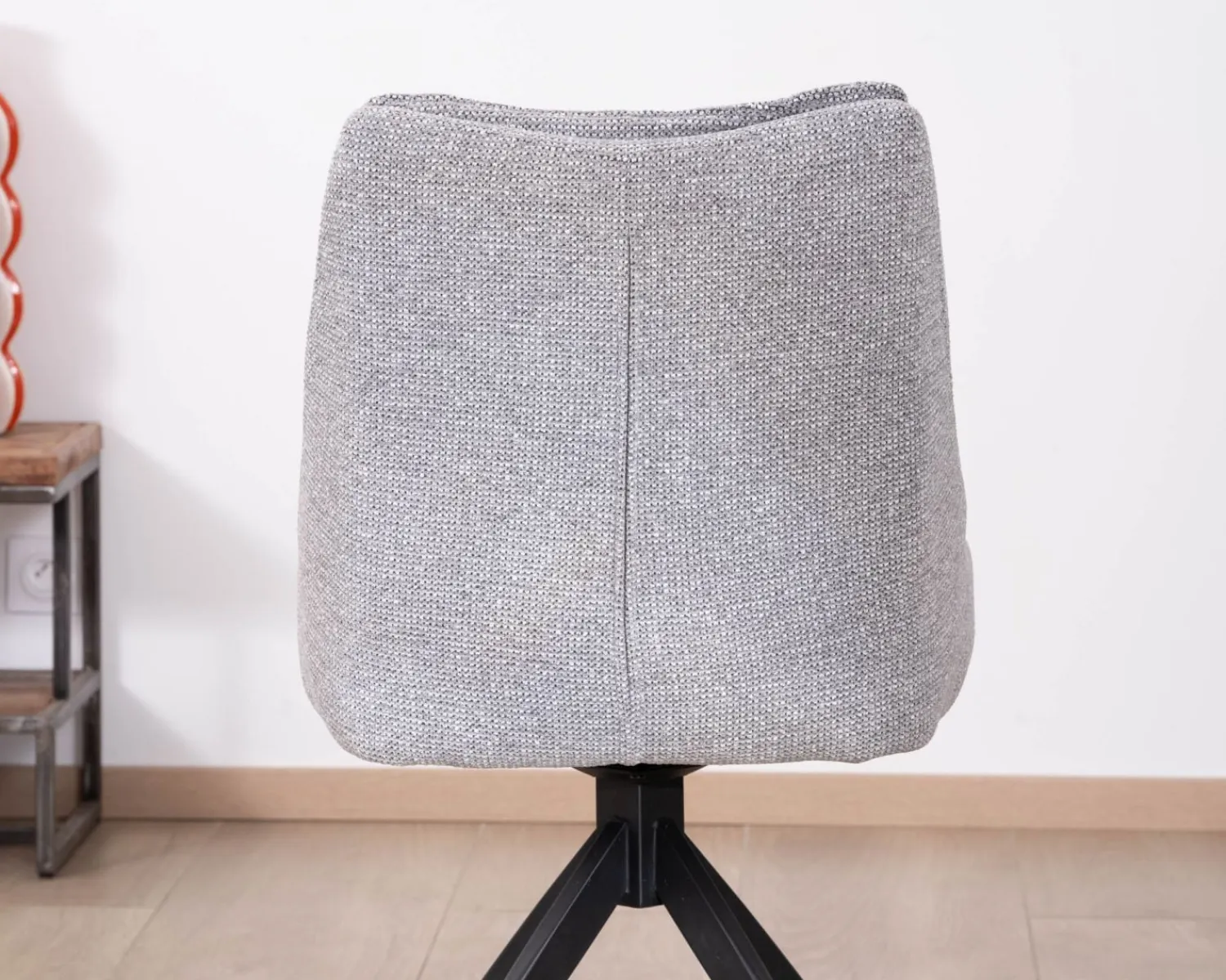 Meuble House Lot de 2 chaises de repas pivotantes en tissu gris "Webber" Online