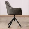 Meuble House Lot de 2 chaises enveloppantes sur pieds rotatif "Ritchey" tissu microfibre gris Clearance
