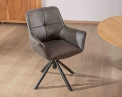Meuble House Lot de 2 chaises enveloppantes sur pieds rotatif 