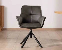 Meuble House Lot de 2 chaises enveloppantes sur pieds rotatif 