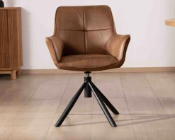 Meuble House Lot de 2 chaises enveloppantes sur pied rotatif 