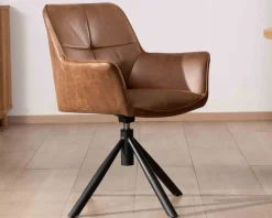 Meuble House Lot de 2 chaises enveloppantes sur pied rotatif 