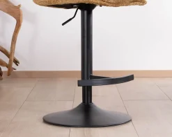 Meuble House Lot de 2 chaises hautes en tissu moutarde