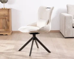 Meuble House Lot de 2 chaises pivotantes sur pied étoile en métal 