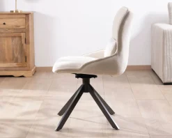 Meuble House Lot de 2 chaises pivotantes sur pied étoile en métal 