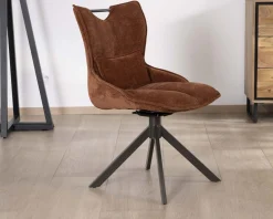 Meuble House Lot de 2 chaises tournantes style rétro 
