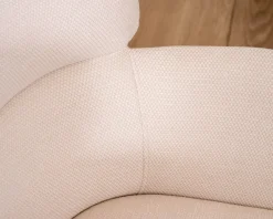 Meuble House Lot de 2 chaises vintage en tissu blanc "Riméno" et pieds métal Discount