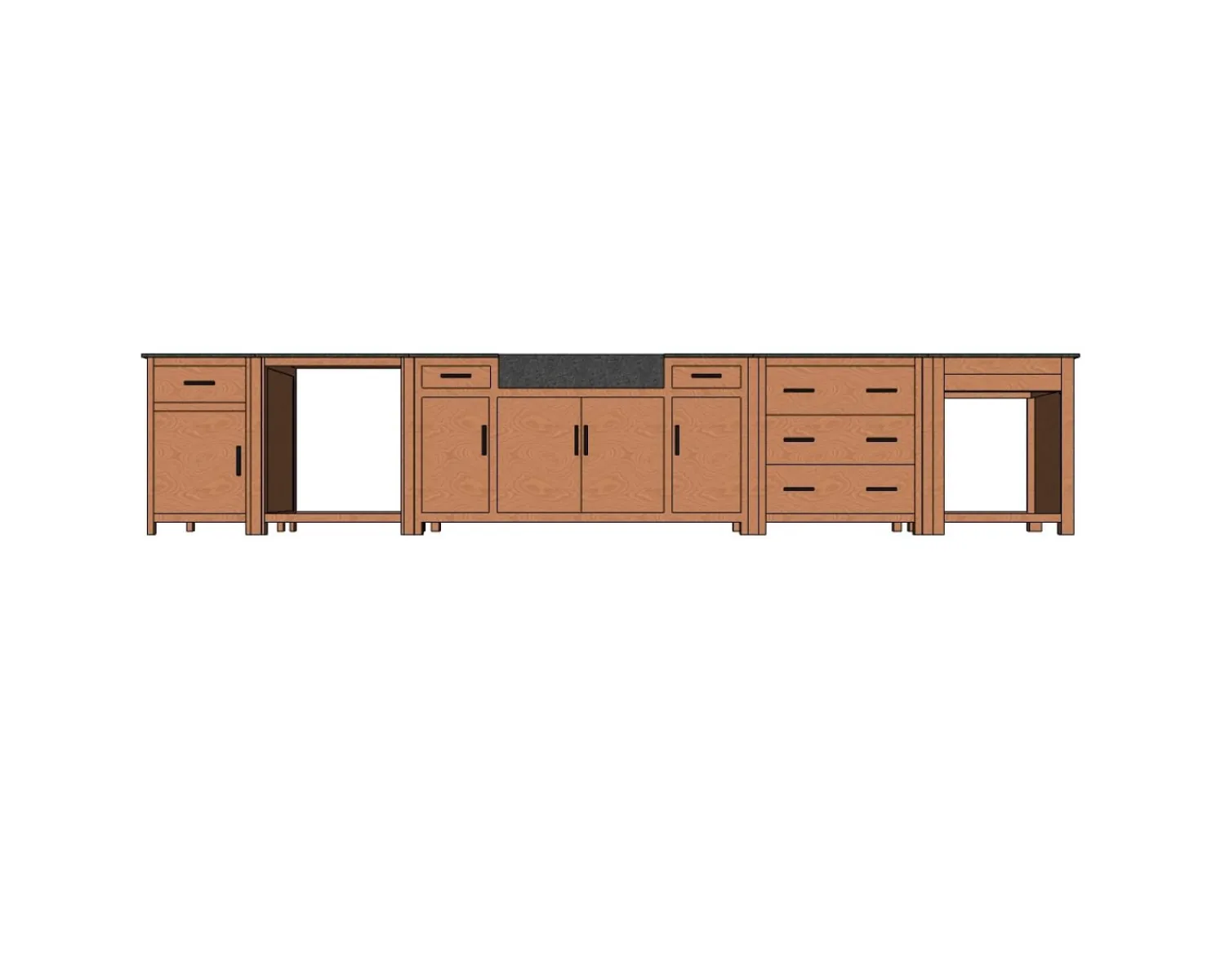 Meuble House Meuble bois massif de cuisine 1 porte "Grand Chef" Best