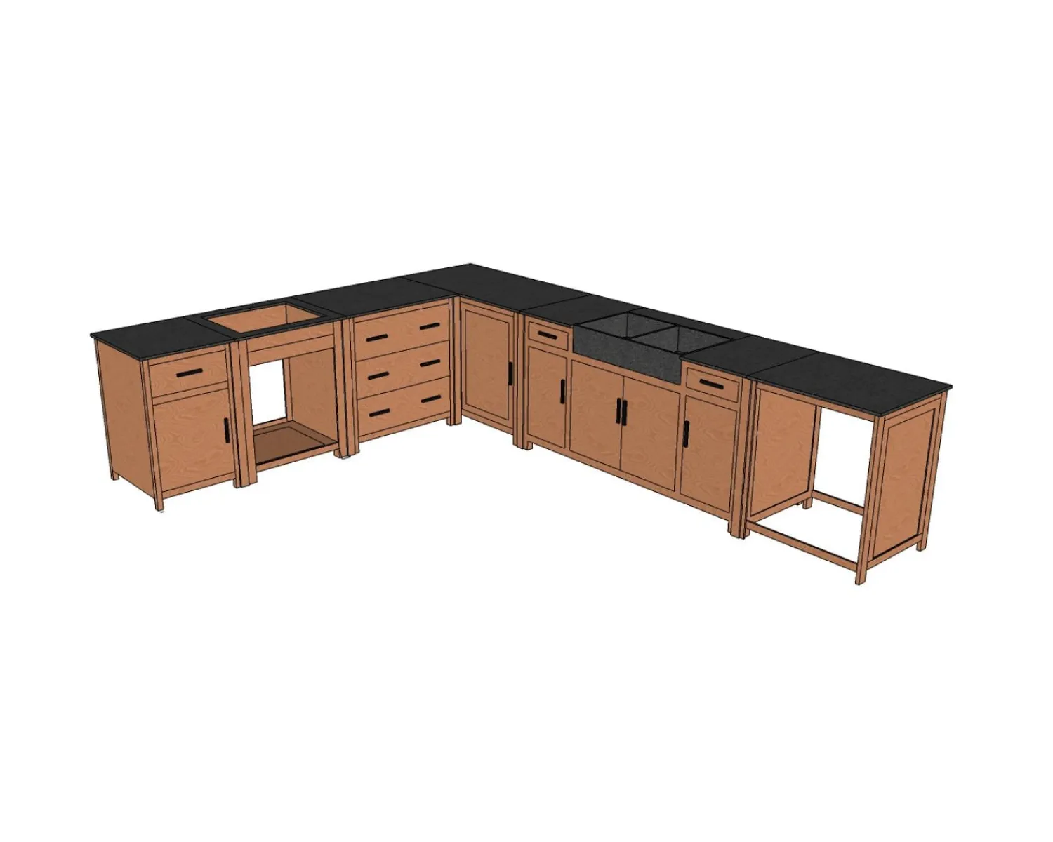 Meuble House Meuble bois massif de cuisine 1 porte "Grand Chef" Best
